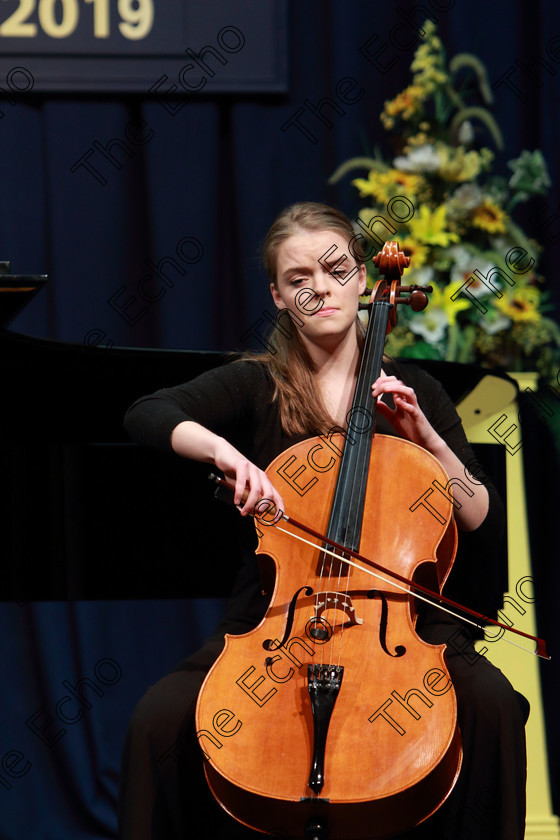 Feis0602109Wed32 
 31~32
Zo Nagle from Douglas giving a Gold Medal performance of Dvorak 1st Movement of Cello Concerto orchestra provided by Ciara Moroney.

Class: 246: Violoncello Concerto One Movement from a Concerto.

Feis Maiti 93rd Festival held in Fr. Matthew Hall. EEjob 06/02/2019. Picture: Gerard Bonus