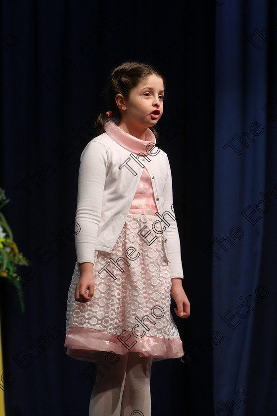 Feis20032018Tue06 
 6
Alice OCallaghan performing.
 Speech and Drama Class: 364: Solo Verse Speaking Girls 11 Years and Under Section 1
Feis Maiti 92nd Festival held in Fr. Mathew Hall. EEjob 20/03/2018 Picture: Gerard Bonus