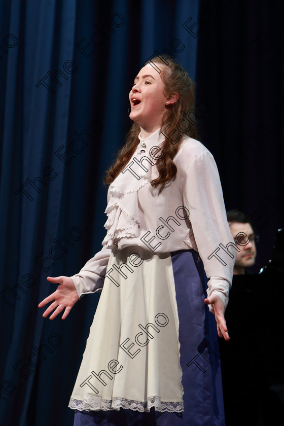 Feis05032019Tue58 
 56~59
3rd place performance from Siomha Marron from Glanmire singing Just You Wait from My Fair Lady andIm A Part of That from The Last Five Years.

Class: 23: The London College of Music and Media Perpetual Trophy
Musical Theatre Over 16Years Two songs from set Musicals.

Feis Maiti 93rd Festival held in Fr. Mathew Hall. EEjob 05/03/2019. Picture: Gerard Bonus