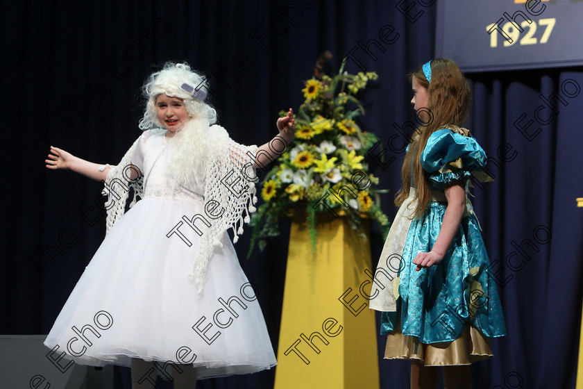 Feis24032018Sat41 
 39~41
Third Place for Aisling Kelleher and Sinead ONeill performing Alice in Wonderland and Through The Looking Glass.
 Speech and Drama Class: 312: Dramatic Duo 10 Years and Under Feis Maiti 92nd Festival held in Fr. Mathew Hall. EEjob 24/03/2018 Picture: Gerard Bonus