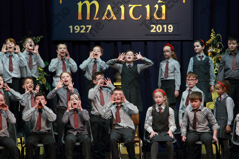 Feis03042019Wed22 
 16~22
Gaelscoil U Riordn Ballincollig performing.

Rinn: 533: Corn U Bhuachalla Cr-Reacaireacht 9 Bliana DAois N Faoina An Clog Padraig MacConcoille. (b) A Rogha Fin.

Feis Maiti 93rd Festival held in Fr. Mathew Hall. EEjob 03/04/2019. Picture: Gerard Bonus

Rinn: 534: Corn Na Laoi Cr-Reacaireacht 12 Bliana DAois N Faoina Cl an T Sen  Riordin. (b) A Rogha Fin.

Feis Maiti 93rd Festival held in Fr. Mathew Hall. EEjob 03/04/2019. Picture: Gerard Bonus