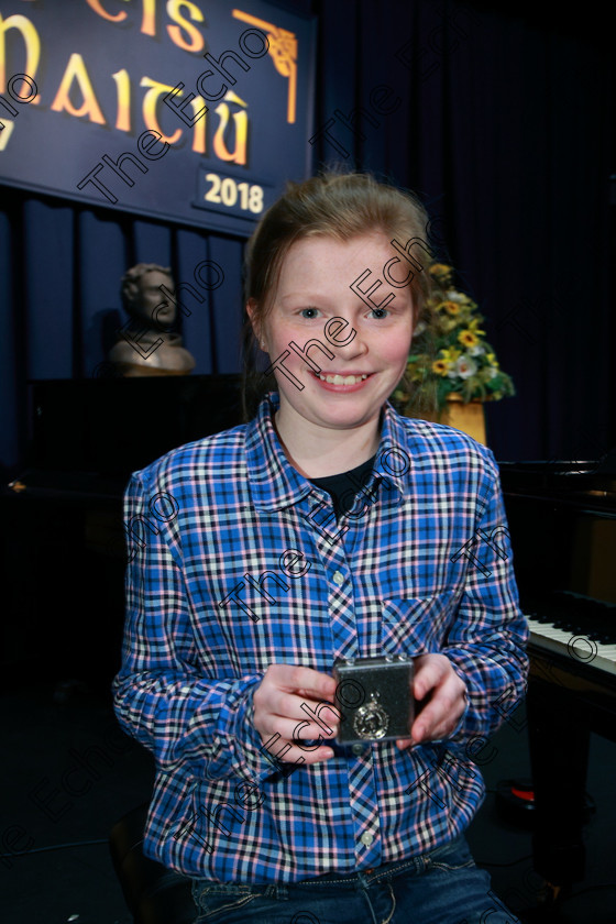 Feis06022018Tue21 
 21
Silver Medallist Ella McCarthy from Rochestown.
 Instrumental Music Class: 205: Brass Solo 12 Years and Under Feis Maiti 92nd Festival held in Fr. Mathew Hall. EEjob 05/02/2018 Picture: Gerard Bonus.