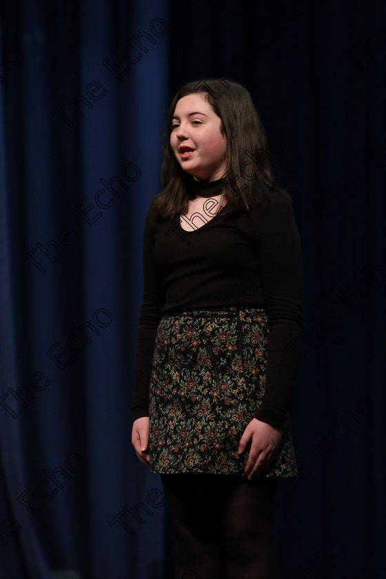 Feis22022018Thu16 
 16
Caoimhe Lonergan performing.
 Speech and Drama Classes: 363: Solo Verse Speaking Girls 12 Years and Under Section 1
Feis Maiti 92nd Festival held in Fr. Mathew Hall. EEjob 22/02/2018 Picture: Gerard Bonus.