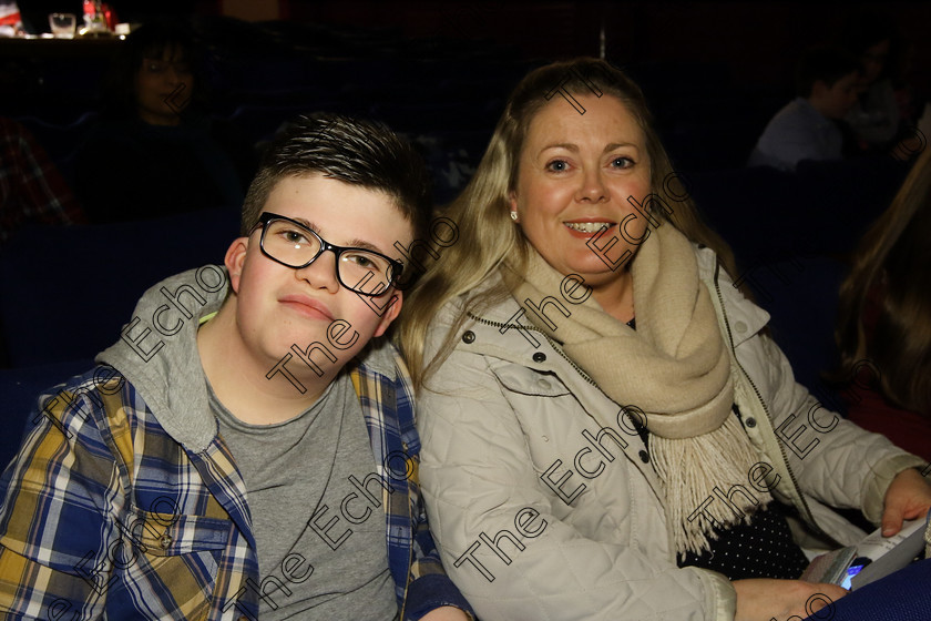 Feis25032018Sun79 
 79
Christian Daly from Carrigaline with his mum Susan.
 Speech and Drama Class: 377: Solo Verse Speaking Boys 12 Years and Under Feis Maiti 92nd Festival held in Fr. Mathew Hall. EEjob 25/03/2018 Picture: Gerard Bonus