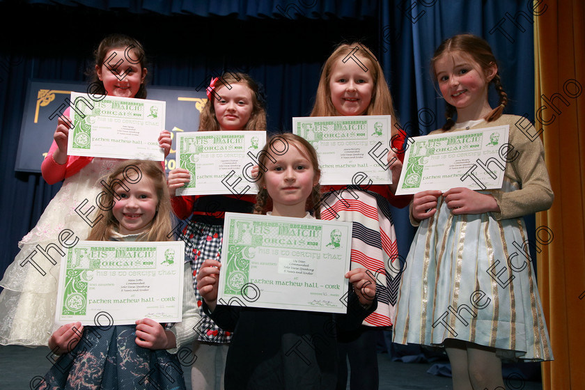 Feis24022018Sat08 
 8
Commended Abbie Griffin, Lily Olden, Kate Harney, Caoimhe OSullivan, Jessica OSullivan and jenny Murphy.
 Speech and Drama Class: 367: Solo Verse Speaking Girls 8 Years and Under Section 2 Feis Maiti 92nd Festival held in Fr. Mathew Hall. EEjob 24/02/2018 Picture: Gerard Bonus.