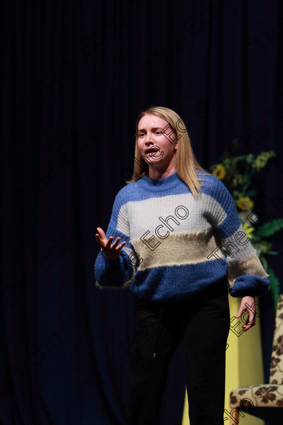 Feis26032019Tue49 
 49
Alix Casey from Ballinlough performing a scene from Cigarettes and Chocolate.

Class: 325: The Kilbrogan Perpetual Cup and Musgrave Ltd. Bursary
Bursary Value 130 Dramatic Solo 17 Years and Under Section 1 A Solo Dramatic Scene not to exceed 10 minutes.

Feis Maiti 93rd Festival held in Fr. Mathew Hall. EEjob 26/03/2019. Picture: Gerard Bonus