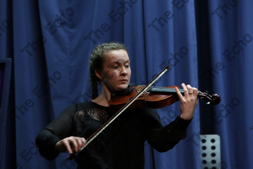 Feis05022018Mon12 
 12
Louise Greally from Carrigaline giving a 3rd place performance.
 Instrumental Music Class: 239: Violin Solo14 Years and Under Feis Maiti 92nd Festival held in Fr. Matthew Hall. EEjob 05/02/2018 Picture: Gerard Bonus.