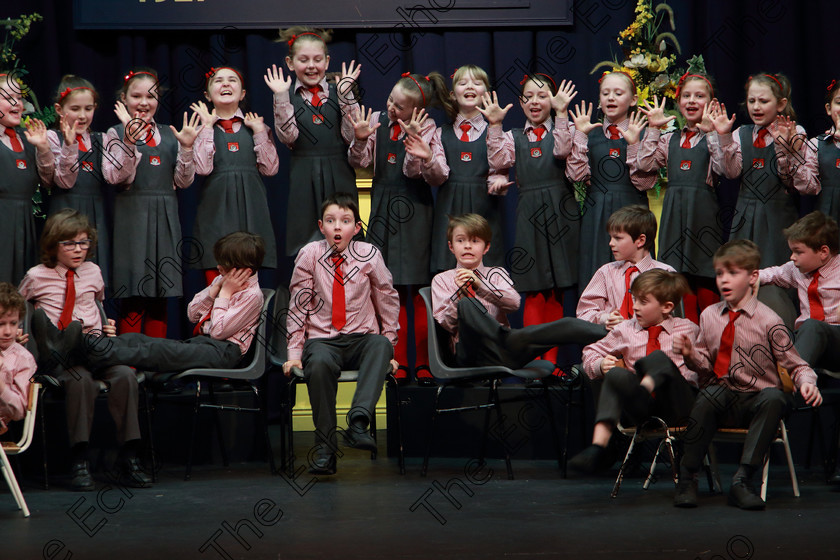 Feis03042019Wed14 
 10~15
Gaelscoil U Riada Wilton 3rd Class performing.

Rinn: 533: Corn U Bhuachalla Cr-Reacaireacht 9 Bliana DAois N Faoina An Clog Padraig MacConcoille. (b) A Rogha Fin.

Feis Maiti 93rd Festival held in Fr. Mathew Hall. EEjob 03/04/2019. Picture: Gerard Bonus