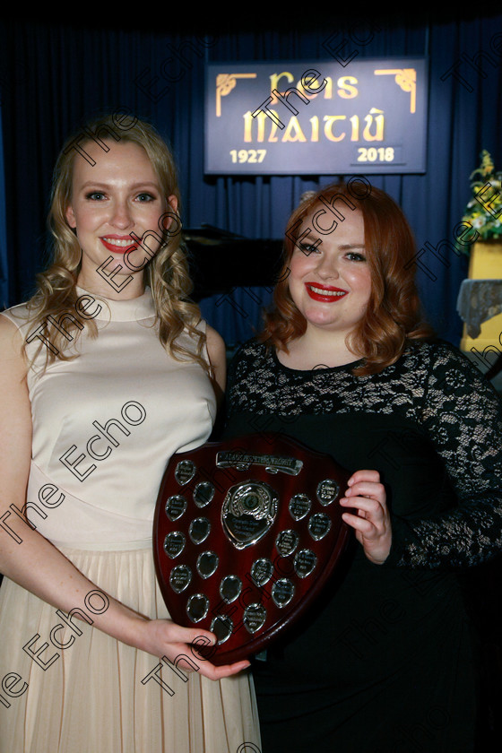 Feis04032018Sun04 
 4
Winners Duet Sisters Fiona and Kate Falvey from Carrigaline.
 Speech and Drama Class: 26: The Annabel Adams Perpetual Trophy Operetta Duets Feis Maiti 92nd Festival held in Fr. Mathew Hall. EEjob 04/03/2018 Picture: Gerard Bonus.