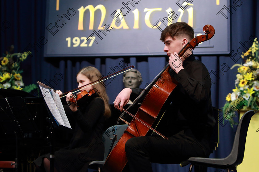 Feis10022019Sun32 
 32 
The Mia Quartet: Third Violin, Anna OSullivan, and Base Ryan McCarthy.

Class: 269: The Lane Perpetual Cup Chamber Music 18 Years and Under
Two Contrasting Pieces, not to exceed 12 minutes

Feis Maiti 93rd Festival held in Fr. Matthew Hall. EEjob 10/02/2019. Picture: Gerard Bonus