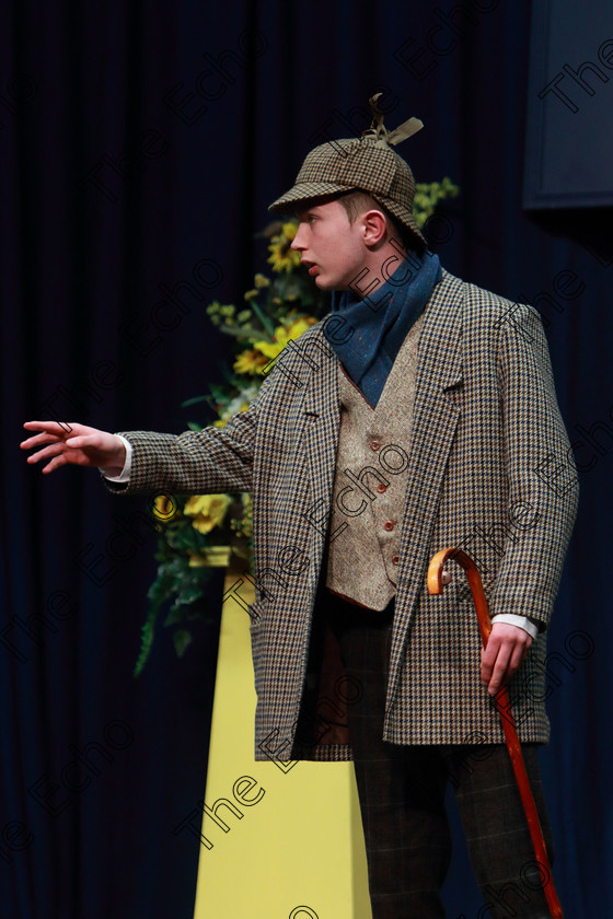 Feis26032019Tue50 
 50
Cathal OBrien ORegan from Farranree performing as Sherlock Holms a scene from The Boscombe Valley Mystery.

Class: 325: The Kilbrogan Perpetual Cup and Musgrave Ltd. Bursary
Bursary Value 130 Dramatic Solo 17 Years and Under Section 1 A Solo Dramatic Scene not to exceed 10 minutes.

Feis Maiti 93rd Festival held in Fr. Mathew Hall. EEjob 26/03/2019. Picture: Gerard Bonus