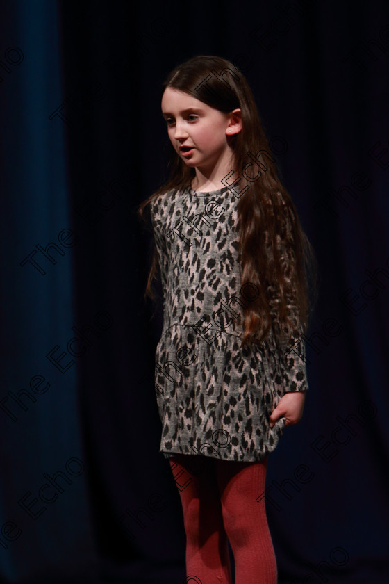 Feis30032019Sat29 
 29
Aidhinn ORegan performing

Class: 368: Solo Verse Speaking Girls 7 Years and Under Section 4 Either: The Mermaid Theresa Heine or Night Ride Celia Warren.

Feis Maiti 93rd Festival held in Fr. Mathew Hall. EEjob 30/03/2019. Picture: Gerard Bonus