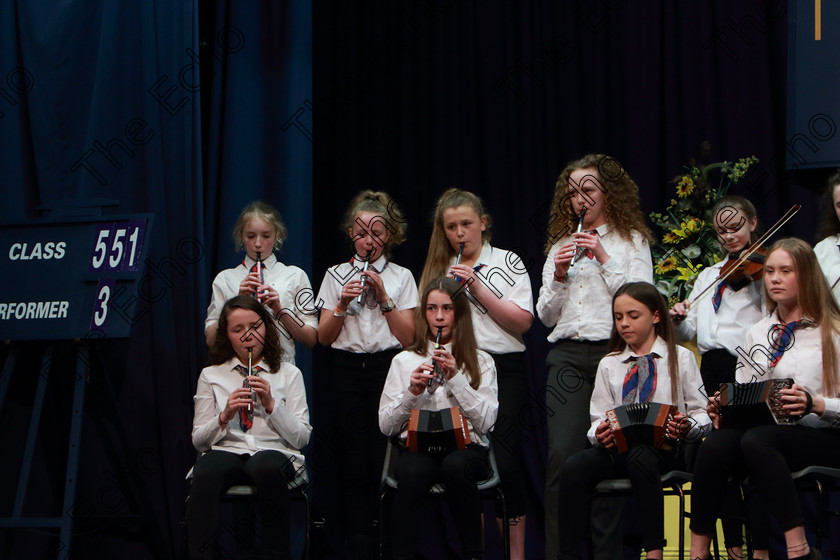 Feis04042019Thu42 
 40~42
Midleton Comhaltas U14.

Class: 551: Grupa Ceoil Corn Evening Echo 14 Bliana DAois N Faoina

Feis Maiti 93rd Festival held in Fr. Mathew Hall. EEjob 04/04/2019. Picture: Gerard Bonus