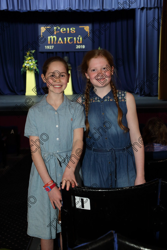 Feis27032019Wed40 
 40
Clodagh Fitzgerald and Maggie Mehegan from Rochestown and Spurhill performed Lizzie Dripping

Class: 312: Dramatic Duo 10Years and Under Section 2 A Duo Scene not exceeding 5minutes.

Feis Maiti 93rd Festival held in Fr. Mathew Hall. EEjob 27/03/2019. Picture: Gerard Bonus