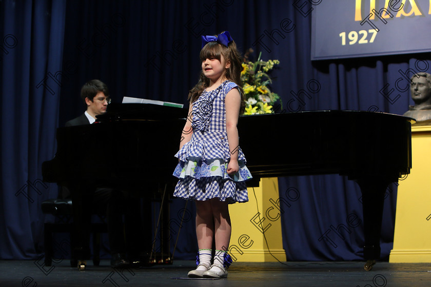 Feis27032018Tue27 
 26~27
Silver Medal Performance from Layla Rose OShea backed by Accompanist Michael Young.
 Singing Class: 56: 7 Years and Under Crawley The Penguin Dance Feis Maiti 92nd Festival held in Fr. Mathew Hall. EEjob 27/03/2018 Picture: Gerard Bonus