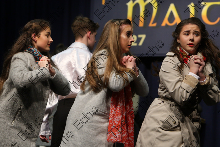 Feis15032018Thu31 
 31~33
Performers Academy Cork performing A scene of dialogue, song and movement with head performers Jamie OLeary and Pattie Maguire from Mack and Mabel Movie.

Speech and Drama Class: 335: The Bryan Flynn Memorial Perpetual Cup Musical Drama Duo18 Years and Under Feis Maiti 92nd Festival held in Fr. Mathew Hall. EEjob 15/03/2018 Picture: Gerard Bonus.