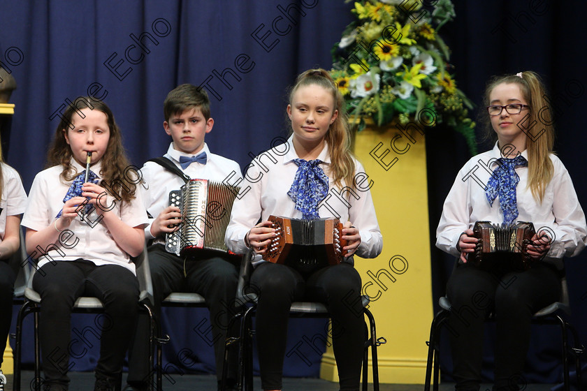 Feis23032018Fri16 
 15~18
Comhaltas U Mac Choille Midleton performing.
 Ceol agus Amhrnaocht Traidisinta Class: 551: Grupa Ceoil Corn Evening Echo 14 Bliana DAois N Faoina Feis Maiti 92nd Festival held in Fr. Mathew Hall. EEjob 23/03/2018 Picture: Gerard Bonus