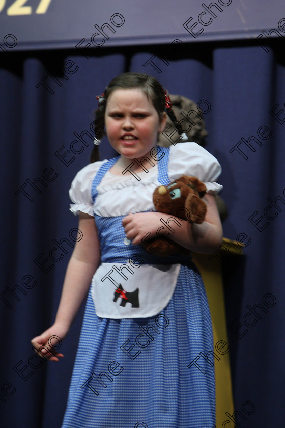 Feis16032018Fri08 
 7~8
Aisling Brady performing Dorothy in the Cyclone from Wizard of Oz.
 Speech and Drama Class: 328: The Fr. Nessan Shaw Memorial Perpetual Cup Dramatic Solo 10 Years and Under Section 3 Feis Maiti 92nd Festival held in Fr. Mathew Hall. EEjob 16/03/2018 Picture: Gerard Bonus.