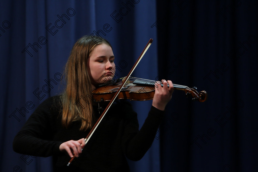 Feis31012018Wed33 
 33
Siobhan McCarthy from Blackrock performing Kabalevsky 1st movement Opus 48.
 Instrumental Music; Class: 236 The Shanahan & Co. Perpetual Cup: Advance Violin, one movement from a Concerto; Feis Maiti 92nd Festival held in Fr. Matthew Hall. EEjob 31/01/2018. Picture: Gerard Bonus.