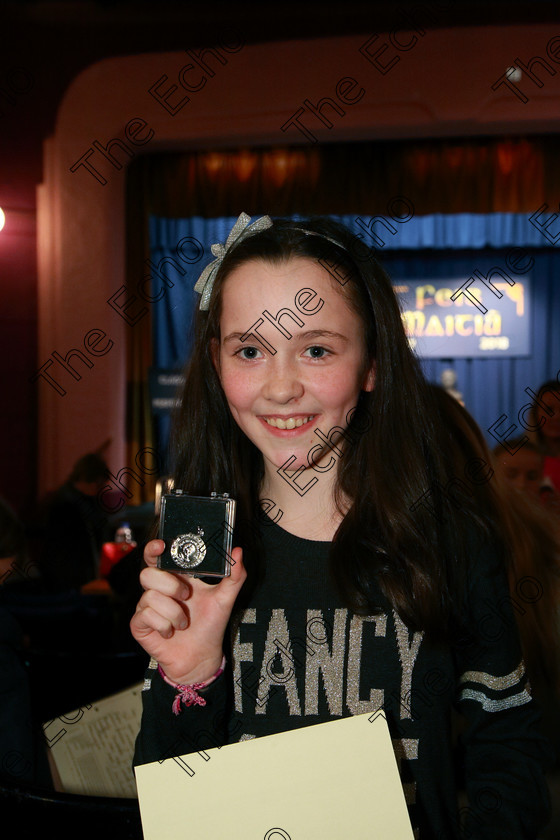 Feis12032018Mon45 
 45
Silver Medallist Aoibhe Greally from Carrigaline.
 Speech and Drama Class: 365: Solo Verse Speaking Girls 10 Years and Under Section 4 Feis Maiti 92nd Festival held in Fr. Mathew Hall. EEjob 12/03/2018 Picture: Gerard Bonus