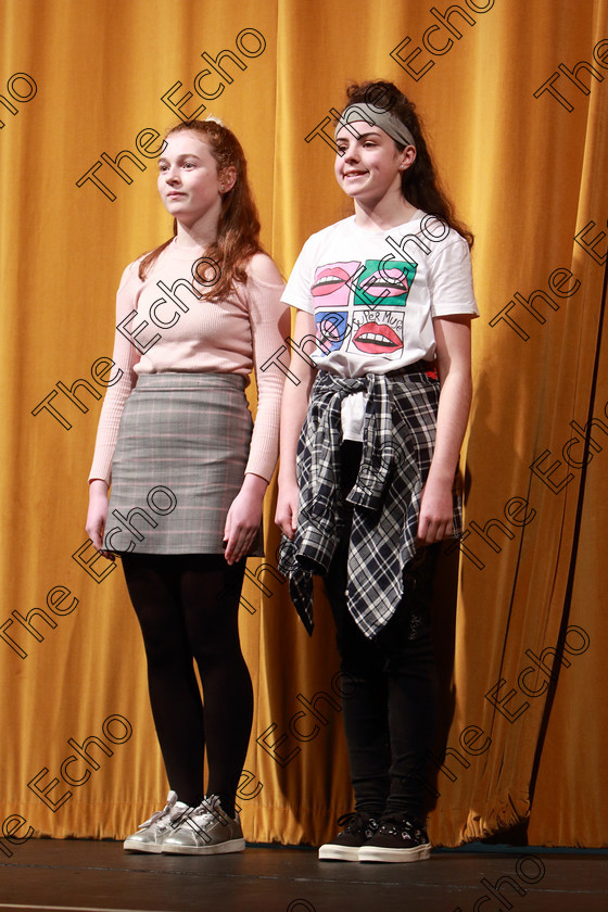 Feis14032019Thu42 
 42~43
Bronze: Jeah Murphy and Lily Costello from Whitechurch performing The Cuckoo Sisters.

Class: 310: The Peg Hallahan Memorial Perpetual Trophy Dramatic Duo 14 Years and Under A Dramatic Scene not exceeding 10 minutes.

Feis Maiti 93rd Festival held in Fr. Mathew Hall. EEjob 14/03/2019. Picture: Gerard Bonus.