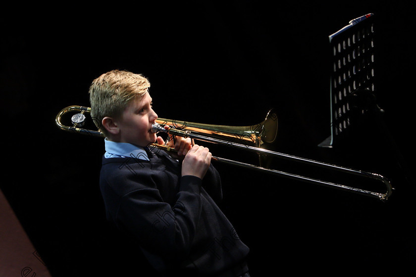 Feis06022018Tue08 
 8
Charlie Cassidy from Rathpeacon giving a 3rd place performance.
 Instrumental Music Class: 205: Brass Solo 12 Years and Under Feis Maiti 92nd Festival held in Fr. Mathew Hall. EEjob 05/02/2018 Picture: Gerard Bonus.