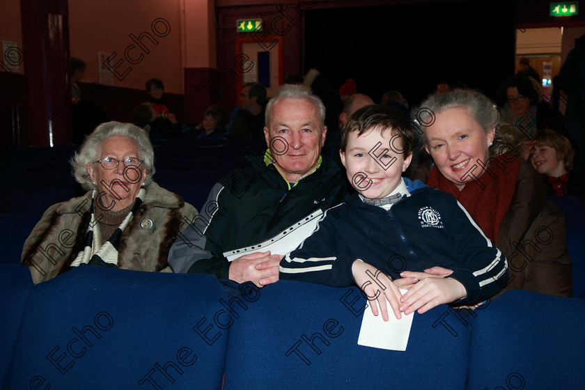 Feis24022018Sat57 
 57
Performer Edmond Cogan from Donerail with his parents Suzanne Bugler and Edmond Cogan and his Gran Kitty Bugler.
 Speech and Drama Class: 381: Solo Verse Speaking Boys 8 Years and Under Section 2 Feis Maiti 92nd Festival held in Fr. Mathew Hall. EEjob 24/02/2018 Picture: Gerard Bonus.