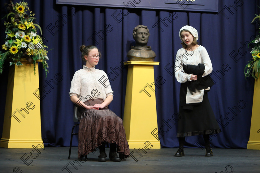 Feis22022018Thu35 
 35
Anna Sheehan Team performing The Innocence
 Speech and Drama Classes: 310: The Peg Hallahan Perpetual Trophy Dramatic Duo 14 Years and Under Feis Maiti 92nd Festival held in Fr. Mathew Hall. EEjob 22/02/2018 Picture: Gerard Bonus.