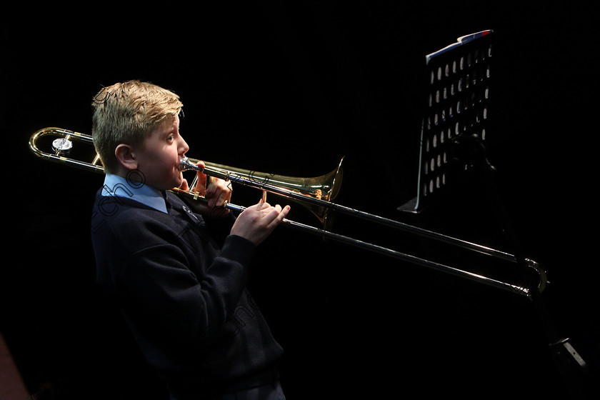 Feis06022018Tue09 
 9
Charlie Cassidy from Rathpeacon giving a 3rd place performance.
 Instrumental Music Class: 205: Brass Solo 12 Years and Under Feis Maiti 92nd Festival held in Fr. Mathew Hall. EEjob 05/02/2018 Picture: Gerard Bonus.