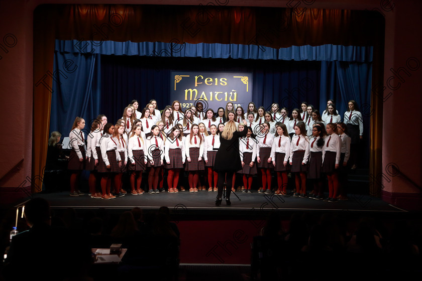 Feis27022019Wed62 
 61~63
Sacred Heart School Tullamore singing The Sea Lullaby conducted by Regina McCarthy.

Class: 81: The Father Mathew Perpetual Shield Part Choirs 19 Years and Under Two contrasting songs.

Feis Maiti 93rd Festival held in Fr. Mathew Hall. EEjob 27/02/2019. Picture: Gerard Bonus