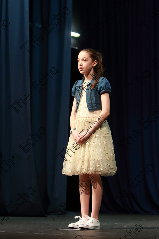 Feis19032019Tue22 
 22
Maeve Corkery from Douglas giving a Bronze Medal performance.

Class: 364: Solo Verse Speaking Girls 11 Years and Under Section 2 Either: Cat Mary Britton Miller or: The Dark James Carter.

Feis Maiti 93rd Festival held in Fr. Mathew Hall. EEjob 19/03/2019. Picture: Gerard Bonus.