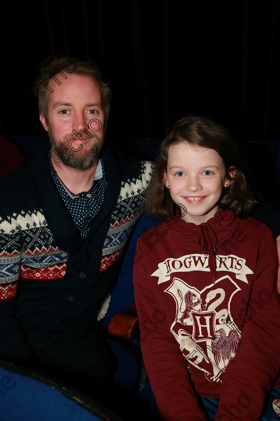 Feis11032018Sun04 
 4
Performer Bonnie OKeeffe from Rosstellen with her dad Tony.
 Singing and School Choirs Class: 367: Solo Verse Speaking Girls 8 Years and Under Section 5 Feis Maiti 92nd Festival held in Fr. Mathew Hall. EEjob 06/03/2018 Picture: Gerard Bonus.