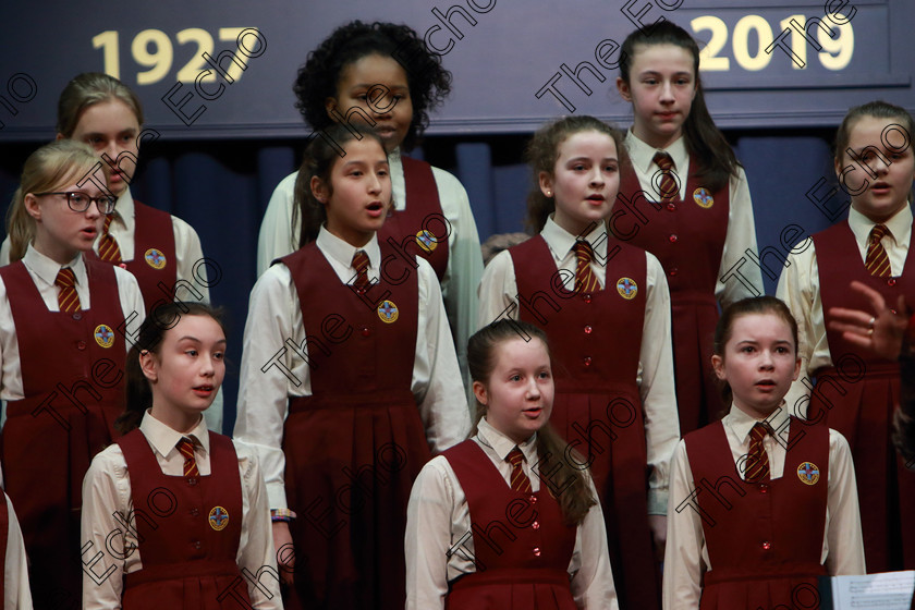 Feis28022019Thu23 
 22~24
Our Lady of Lourdes NS Ballinlough singing Sound of Silence.

Class: 84: The Sr. M. Benedicta Memorial Perpetual Cup Primary School Unison ChoirsSection 1Two contrasting unison songs.

Feis Maiti 93rd Festival held in Fr. Mathew Hall. EEjob 28/02/2019. Picture: Gerard Bonus