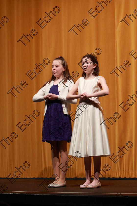 Feis26032019Tue11 
 11~12
Ava ODriscoll and Mairead Stapleton from Ovens giving a Silver Medal performance of Beauty and The Beast.

Class: 312: Dramatic Duo 10 Years and Under Section 1, A Duo Scene not exceeding 5minutes.

Feis Maiti 93rd Festival held in Fr. Mathew Hall. EEjob 26/03/2019. Picture: Gerard Bonus