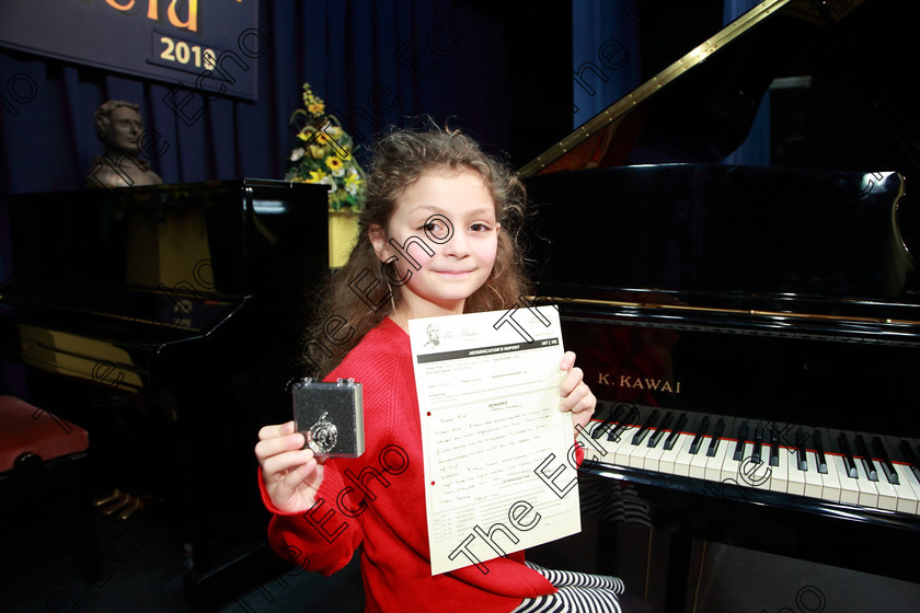 Feis05022019Tue11 
 11
First Place, Silver Medallist Isabelle Plaice from Farnanes.

Class: 187: Piano Solo 9 Years and Under Confined Two contrasting pieces not exceeding 2 minutes.

Feis Maiti 93rd Festival held in Fr. Matthew Hall. EEjob 05/02/2019. Picture: Gerard Bonus