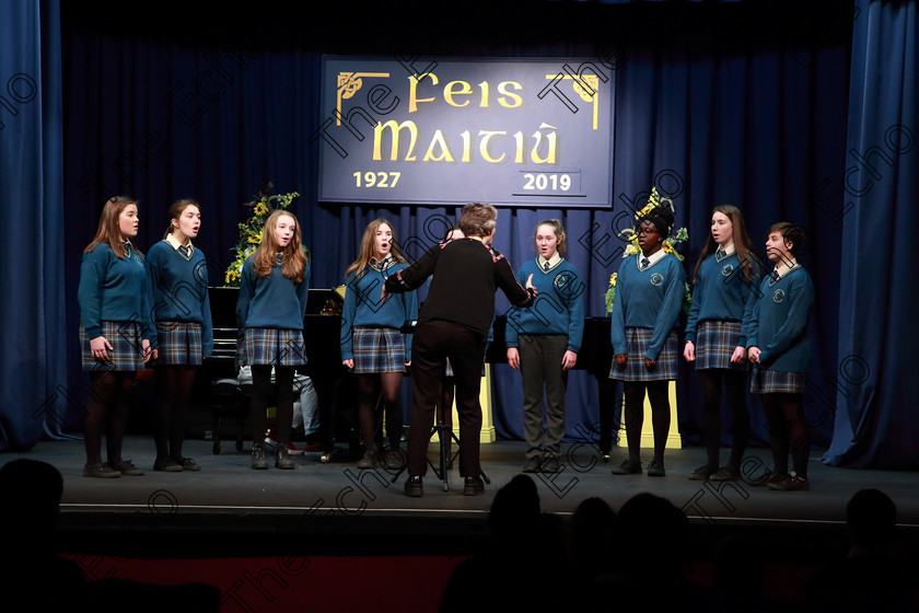 Feis08022019Fri21 
 18~21
Glanmire Community School singing Blessing conducted by Ann Manning.

Class: 88: Group Singing The Hilsers of Cork Perpetual Trophy 16 Years and Under

Feis Maiti 93rd Festival held in Fr. Matthew Hall. EEjob 08/02/2019. Picture: Gerard Bonus