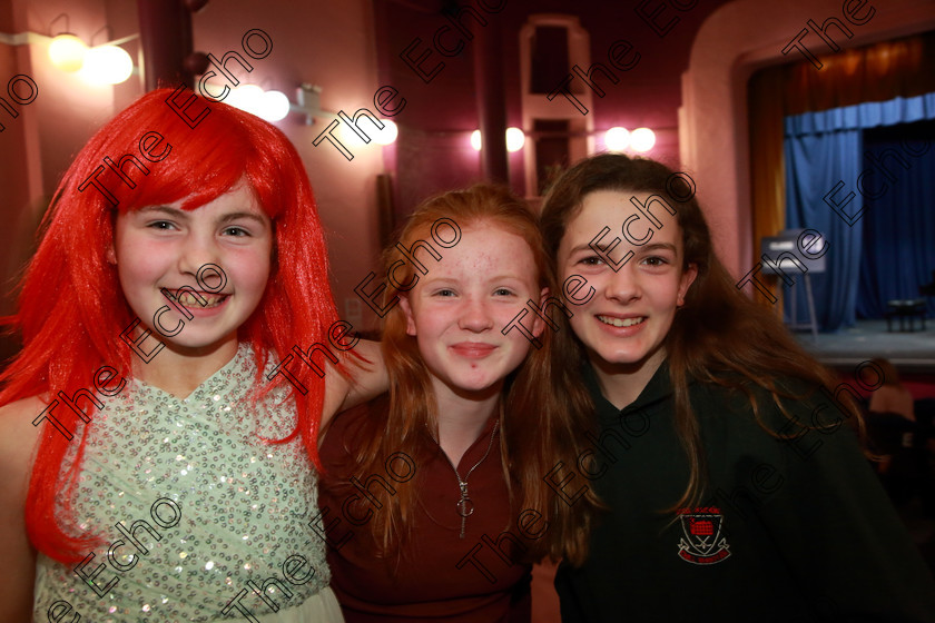 Feis05032019Tue29 
 29
Performers Clodagh OSullivan, Ciara Coughlan and Lillie Brind from Kilworth.

Class: 113: The Edna McBirney Memorial Perpetual Award
Solo Action Song 12 Years and Under Section 3 An action song of own choice.

Feis Maiti 93rd Festival held in Fr. Mathew Hall. EEjob 05/03/2019. Picture: Gerard Bonus