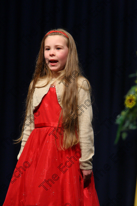 Feis24022018Sat37 
 37
Kayla-Rose ORiordan giving a Commended performance.
 Speech and Drama Class: 369: Solo Verse Speaking Girls 6 Years and Under Section 3 Feis Maiti 92nd Festival held in Fr. Mathew Hall. EEjob 24/02/2018 Picture: Gerard Bonus.