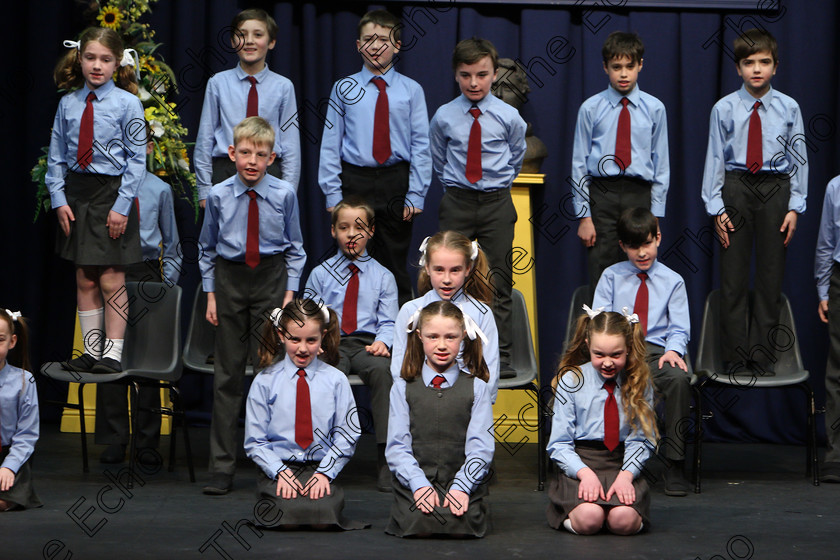 Feis23022018Fri37 
 37~40
Ovens NS performing.
 Speech and Drama Class: 476: The Peg OMahony Memorial Perpetual Cup Choral Speaking 4th Class Feis Maiti 92nd Festival held in Fr. Mathew Hall. EEjob 23/02/2018 Picture: Gerard Bonus.