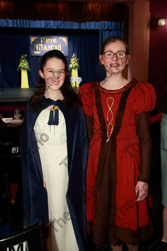 Feis21032019Thu25 
 25
Aoibhe ODwyer and Siobhn Carter from Carrigrohane and Bishopstown performed The Goose Girls.

Class: 311: Dramatic Duo 12 Years and Under Section 1 A Dramatic Scene not exceeding 8minutes.

Feis Maiti 93rd Festival held in Fr. Mathew Hall. EEjob 21/03/2019. Picture: Gerard Bonus.