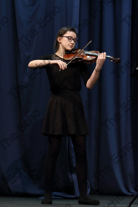 Feis0202109Sat31 
 31~32
Anna Jansson from Wilton playing 2nd Movement by Bach.

Class: 236: The Shanahan & Co. Perpetual Cup Advanced Violin 
One Movement from a Concerto.

Feis Maiti 93rd Festival held in Fr. Matthew Hall. EEjob 02/02/2019. Picture: Gerard Bonus