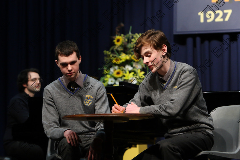 Feis05032018Mon62 
 61~63
Duo James Atchison and Oisn OSullivan from Rochestown College accompanied by Tom Doyle. 
 Singing and School Choirs Class: 95: Vocal Duets 18 Years and Under Confined Feis Maiti 92nd Festival held in Fr. Mathew Hall. EEjob 05/03/2018 Picture: Gerard Bonus