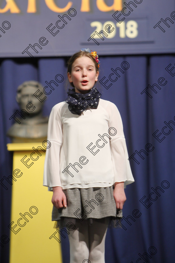 Feis25032018Sun22 
 22
Caragh Lynch reciting poem.
 Speech and Drama Class: 365: Solo Verse Speaking Girls 10 Years and Under Section 5 Feis Maiti 92nd Festival held in Fr. Mathew Hall. EEjob 25/03/2018 Picture: Gerard Bonus