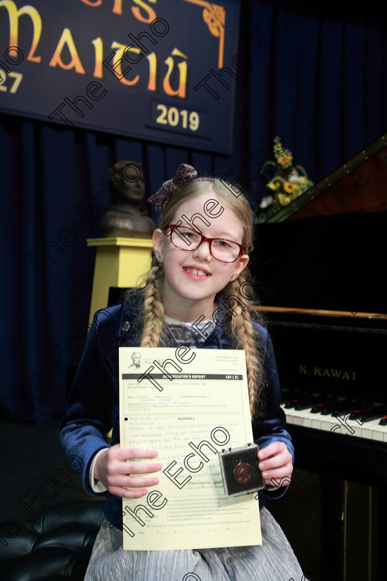 Feis0202109Sat20 
 20
Bronze Medallist Teagan Pender from Dungarvan.

Class: 184: Piano Solo 15 Years and Under Confined Two contrasting pieces not exceeding 4 minutes. The Kilshanna Music Perpetual Cup

Feis Maiti 93rd Festival held in Fr. Matthew Hall. EEjob 02/02/2019. Picture: Gerard Bonus