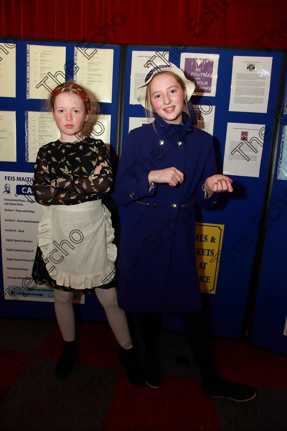 Feis21032019Thu30 
 30
Rachel Forrest and Rachel Lynch from Mogeely and Castlemarthyr performed Roll of Thunder Hear My Cry.

Class: 311: Dramatic Duo 12 Years and Under Section 1 A Dramatic Scene not exceeding 8minutes.

Feis Maiti 93rd Festival held in Fr. Mathew Hall. EEjob 21/03/2019. Picture: Gerard Bonus.