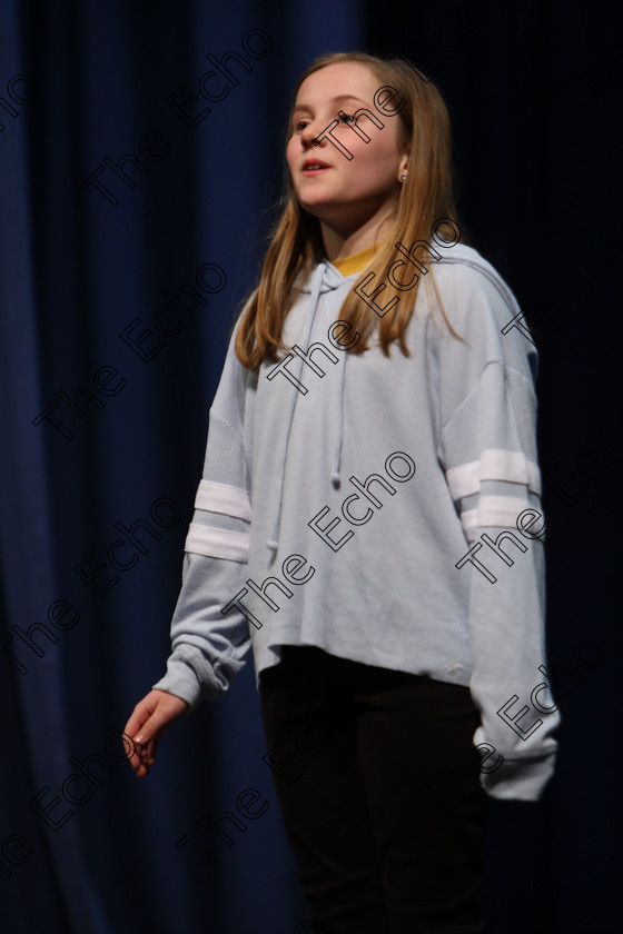 Feis22022018Thu08 
 8
Lola Mould performing.
 Speech and Drama Classes: 363: Solo Verse Speaking Girls 12 Years and Under Section 1
Feis Maiti 92nd Festival held in Fr. Mathew Hall. EEjob 22/02/2018 Picture: Gerard Bonus.