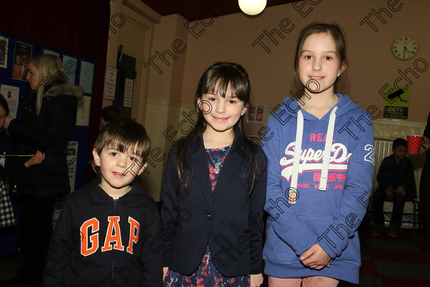 Feis21032018Wed28 
 28
Performer Jessica Power from Glanmire with her brother Joe and big sister Rebecca.
 Labhairt na Filocht agus Mreanna Drmaochta Class: 517: Corn Helen Bharslabhairt 7 Bliana DAois N Faoina Roinn 1 Feis Maiti 92nd Festival held in Fr. Mathew Hall. EEjob 21/03/2018 Picture: Gerard Bonus.