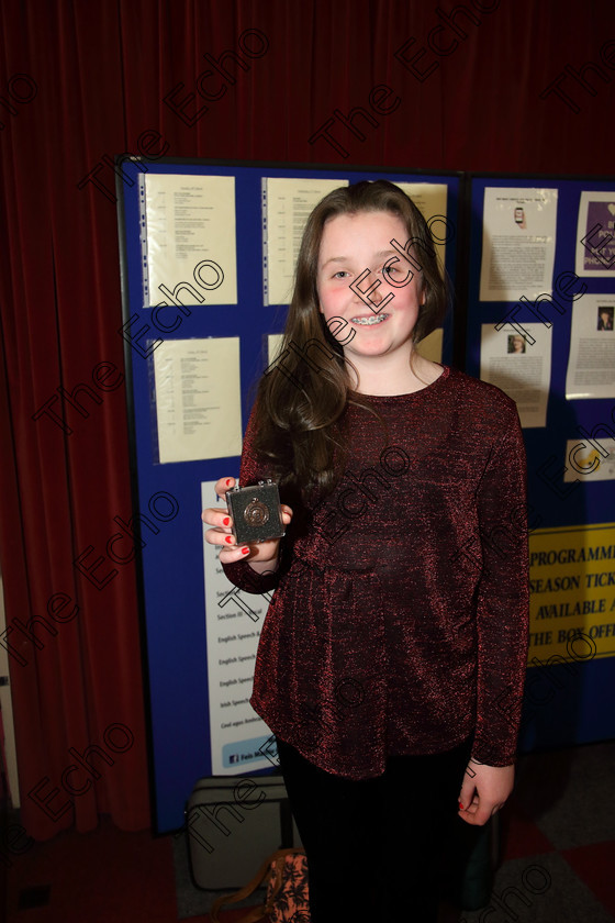 Feis04042019Thu15 
 15
Bronze Medallist Grace Angland from Glenflesk from Class 12 Years and Under.

Ceol agus Amhrnaocht Traidisinta

Feis Maiti 93rd Festival held in Fr. Mathew Hall. EEjob 04/04/2019. Picture: Gerard Bonus