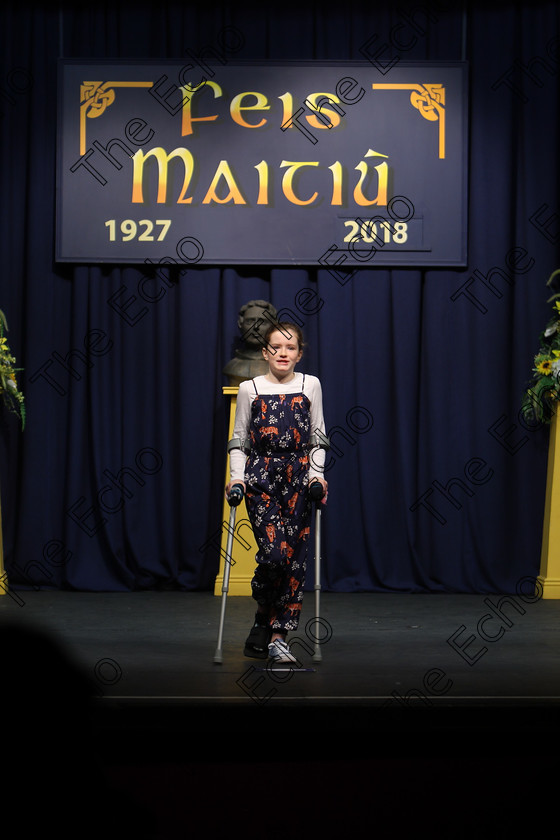 Feis12032018Mon19 
 19
Andrea Lehane reciting her poem
 Speech and Drama Class: 365: Solo Verse Speaking Girls 10 Years and Under Section 4 Feis Maiti 92nd Festival held in Fr. Mathew Hall. EEjob 12/03/2018 Picture: Gerard Bonus