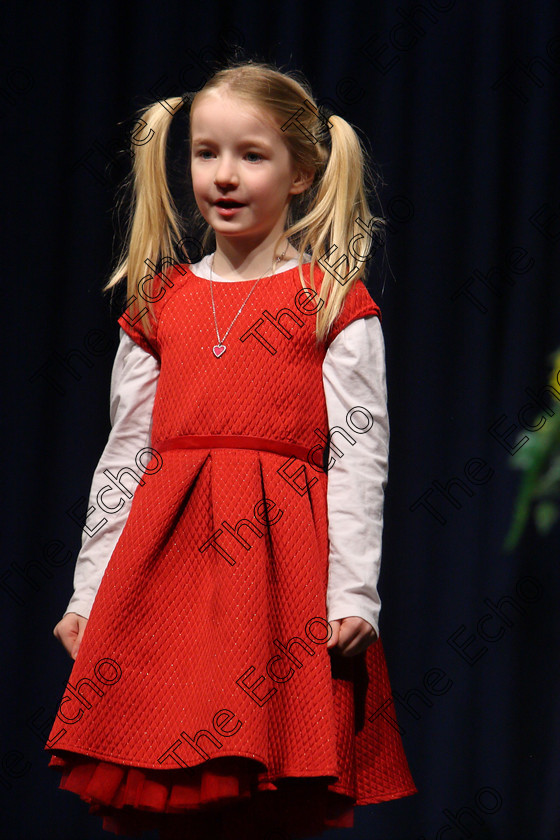 Feis24022018Sat35 
 35
Ciara Kennedy performing.
 Speech and Drama Class: 369: Solo Verse Speaking Girls 6 Years and Under Section 3 Feis Maiti 92nd Festival held in Fr. Mathew Hall. EEjob 24/02/2018 Picture: Gerard Bonus.